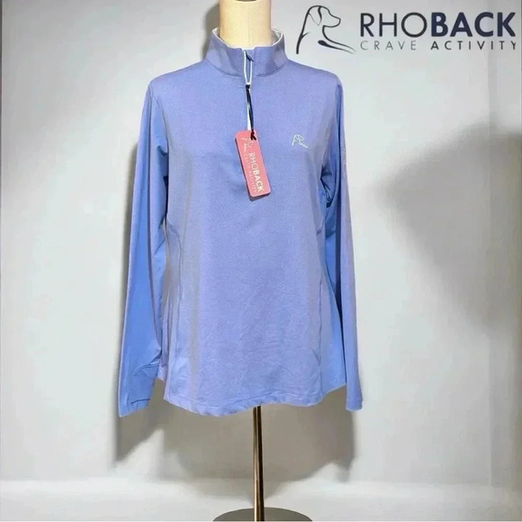 Rhoback Tops - NWT | Rhoback Crave | Best sellers | Activity Women’s Q-Zip Blue Pullover (Sz M)